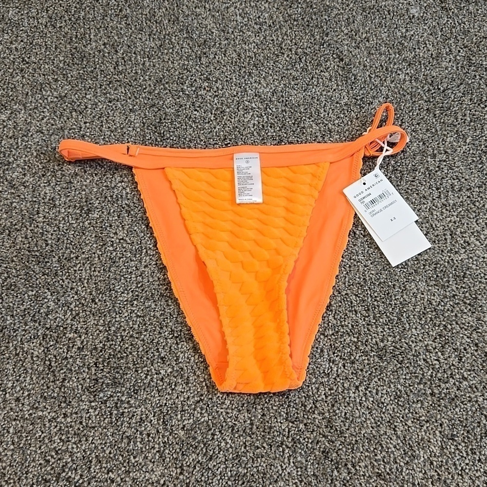 NWT Good American Women Orange Cream Swim bottom bikini sz 2/M